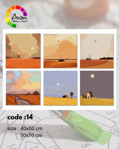 پک نقاشی با اعداد مدل مدرن و انتزاعی کد AV _ 014