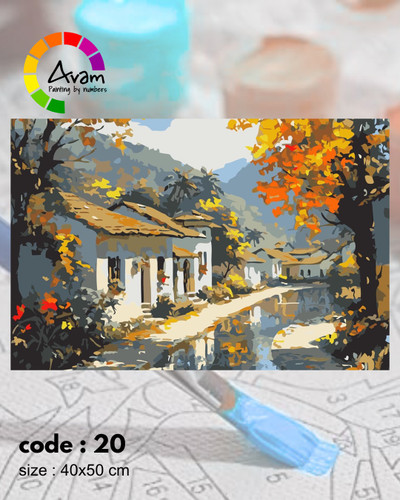نقاشی با اعداد مدل منظره پاییزی کد AV_ 020